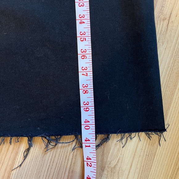 Zara 10/42 wide-leg black jeans with frayed hem - Picture 13 of 16